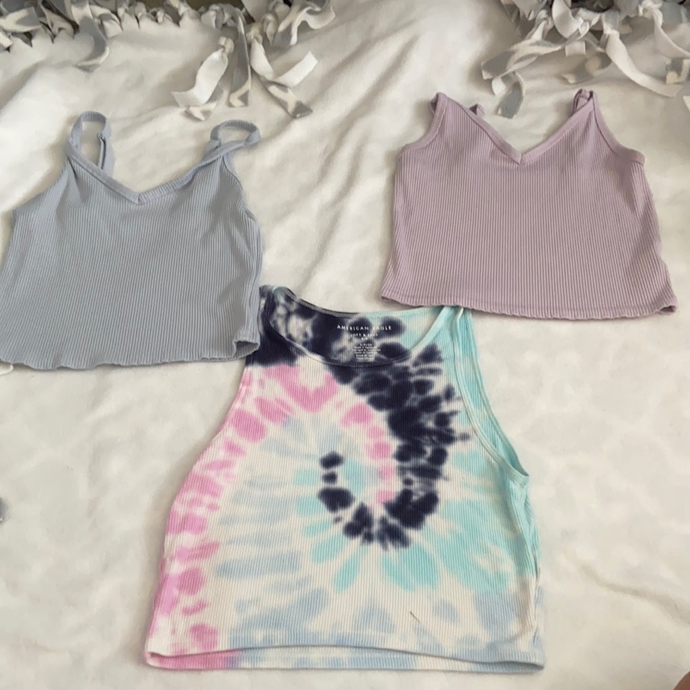 Three American Eagle tank tops
